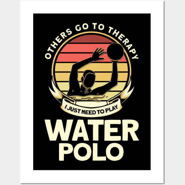 Water Sport Training Water Polo Wall Art by Toeffishirts